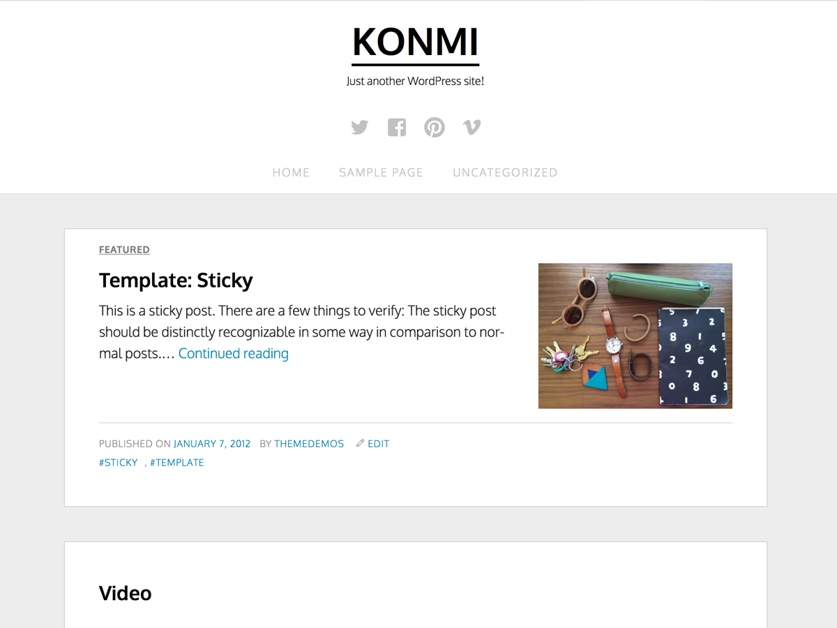 Screenshot of Konmi WordPress Theme